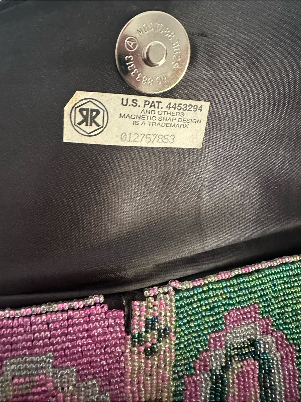 Beaded Multicolor Shoulder Bag - Pink & Teal - Picture 4 of 5